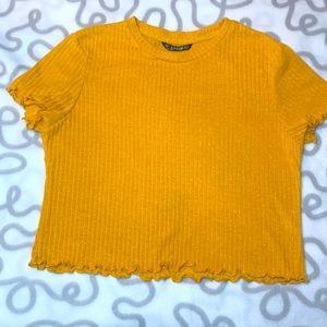 Shein yellow/gold crop top